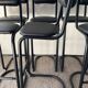 Set of 6 tubular stools with faux leather, 1970s-1980s.