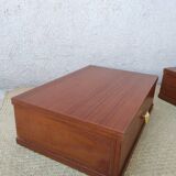Pair of hanging teak bedside tables