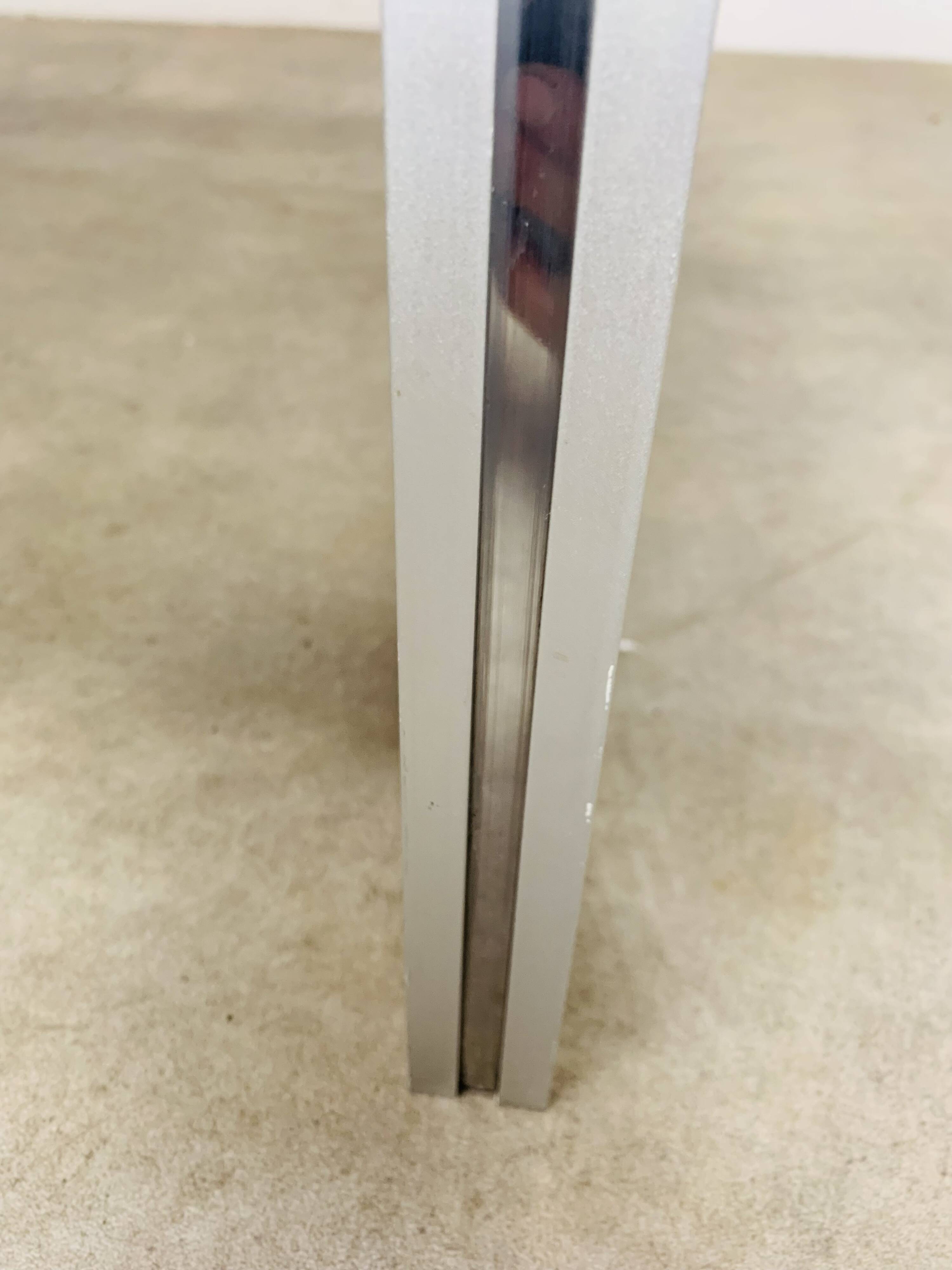 Aluminum and smoked glass coffee table, 1970s