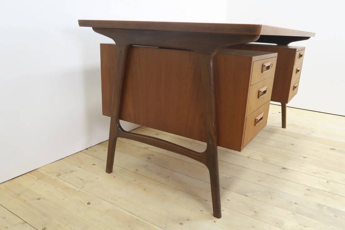 Teak desk with drawers, Denmark 1960