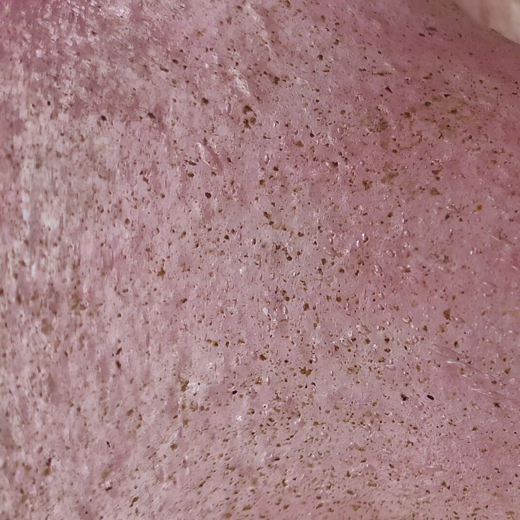 Pink glass paste vase