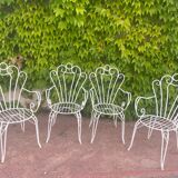 Provençal wrought iron armchairs