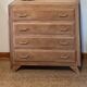 Vintage oak commode with tapered legs.