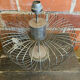 Chrome Metal Wire Space Age Lamp Base 1970s Vintage #D82
