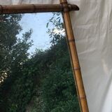 Rectangle bamboo mirror 70x50cm