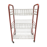 Étagère 3 bacs en metal blanc démontable vintage années 70