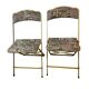 Chaises pliantes motif floral
