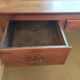 Large Louis XV mid-century desk in solid walnut.