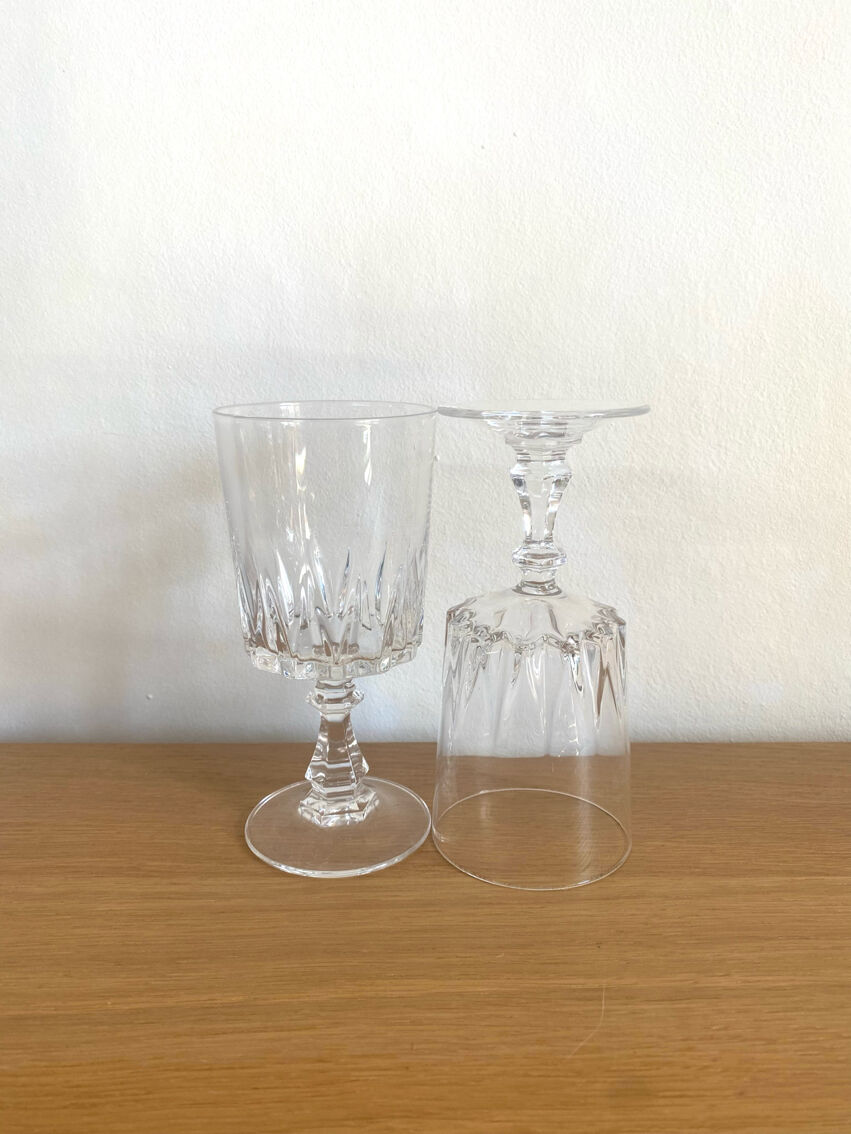 lot de 6 verres a vin blanc Cristal d'Arques modele Louvre hauteur