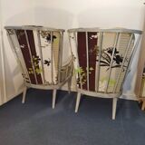 Paire de fauteuils Baumann éventail
