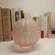 Antique pressed and moulded pale pink glass globe - Art Deco -