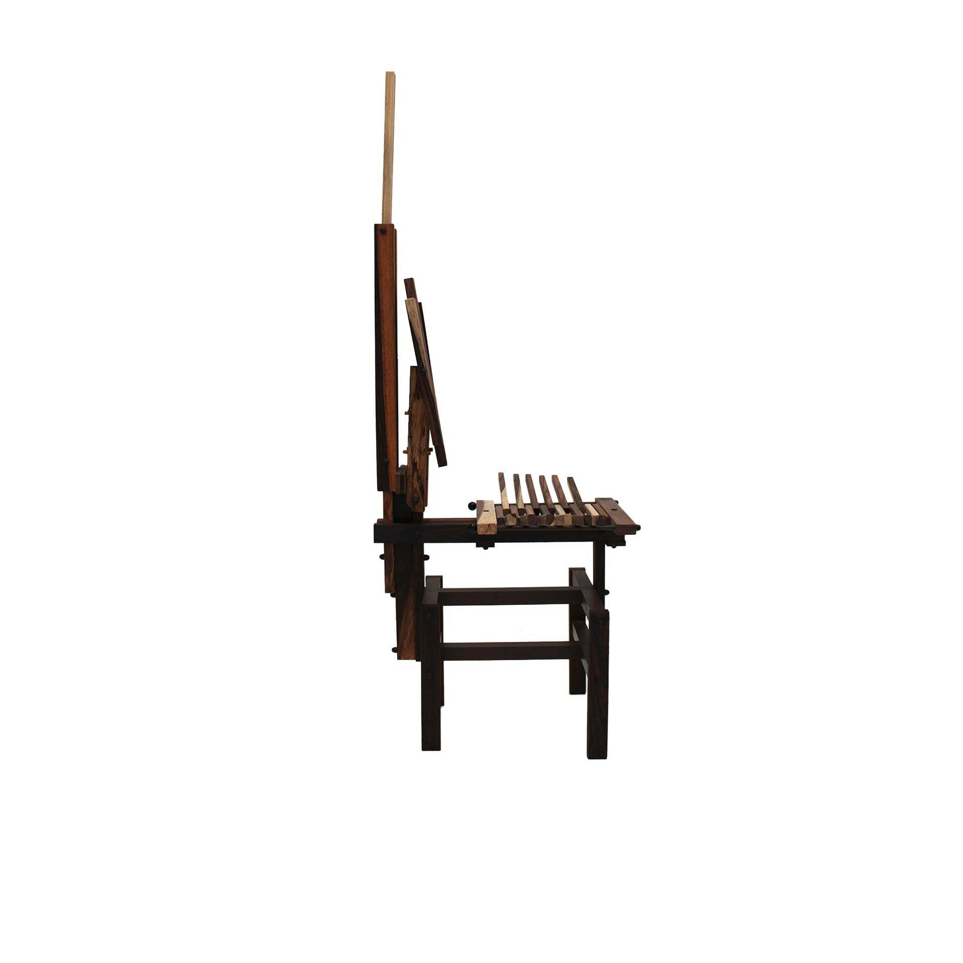 Italian Sculptural Wooden Chairs Sono by Anacleto Spazzapan, 1980s, Set of Two