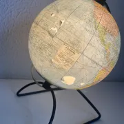 Vintage 1960 terrestrial globe glass world map Perrina - 24 cm