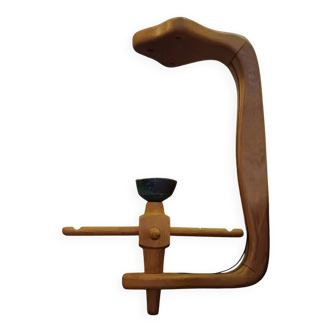 Suspension avec opaline "votre maison" de Guillerme & Chambron en bois