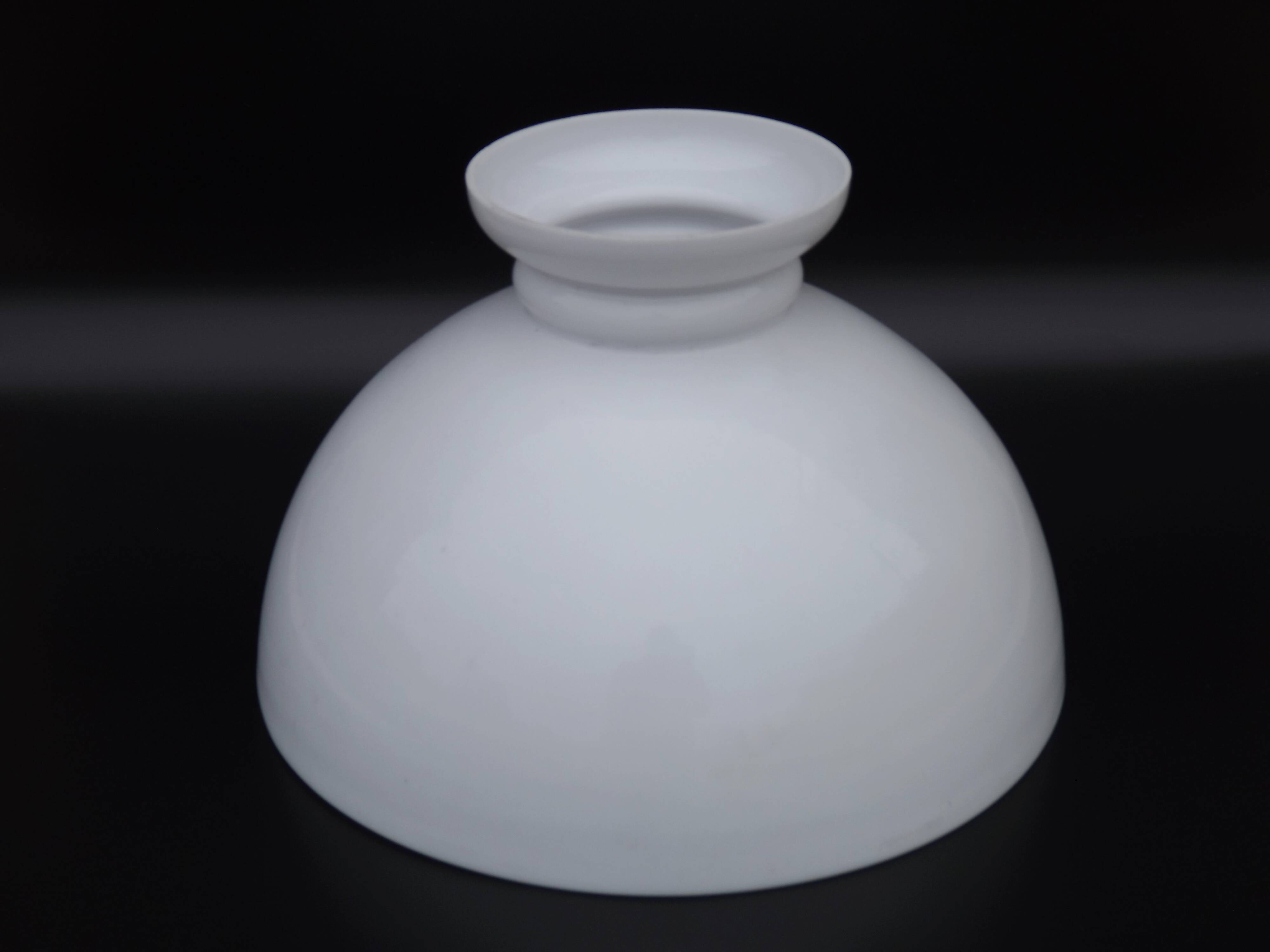 French Vintage White Opaque Glass Lantern Style Replacement Shade 0185