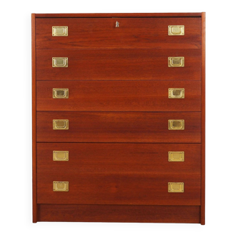 Teak chest of drawers, Danish design, 1960s, production: Denmark