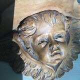 Small shelf / wooden wall lamp / Old Angelot