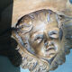 Small shelf / wooden wall lamp / Old Angelot