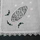 4 embroidered linen napkins