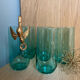Verres vintage bleus