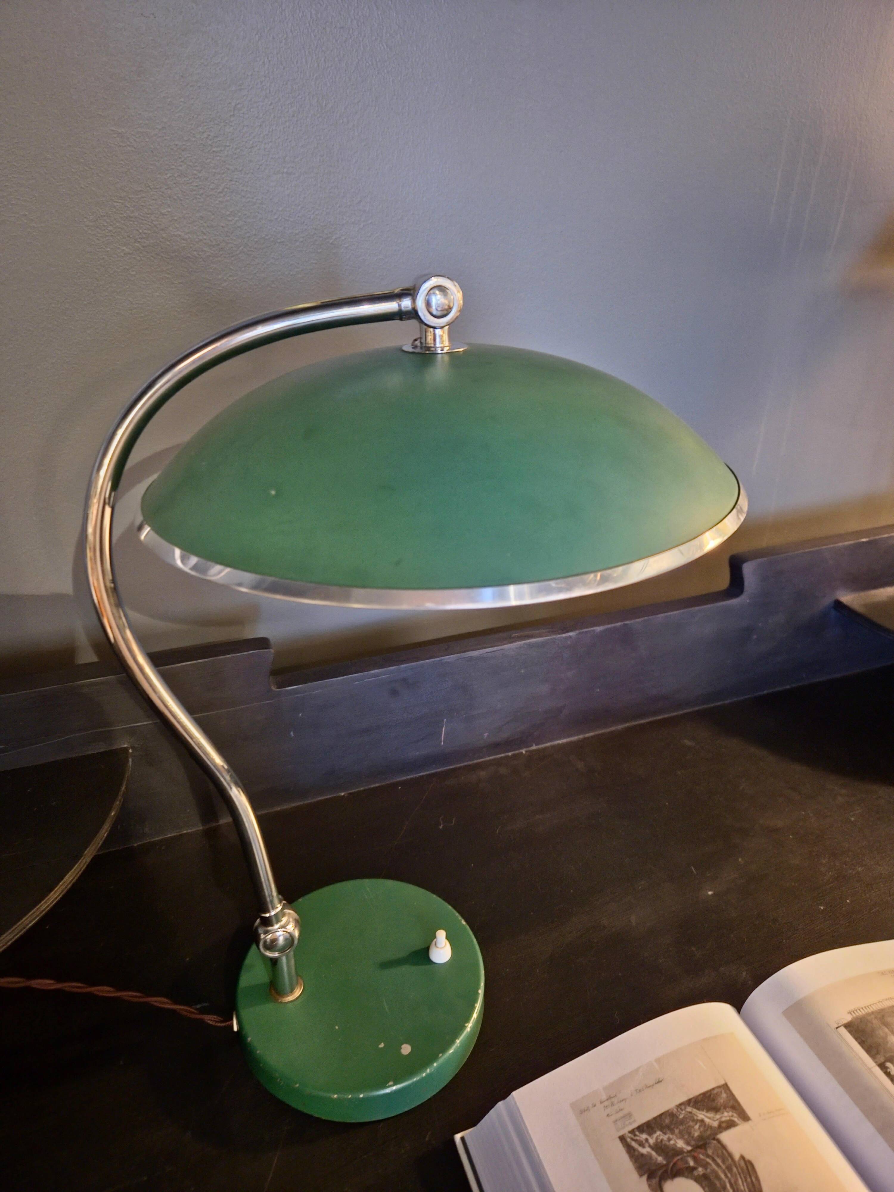 Lampe de bureau / table classique en vert Harald Notini, moderne suédois / scandinave