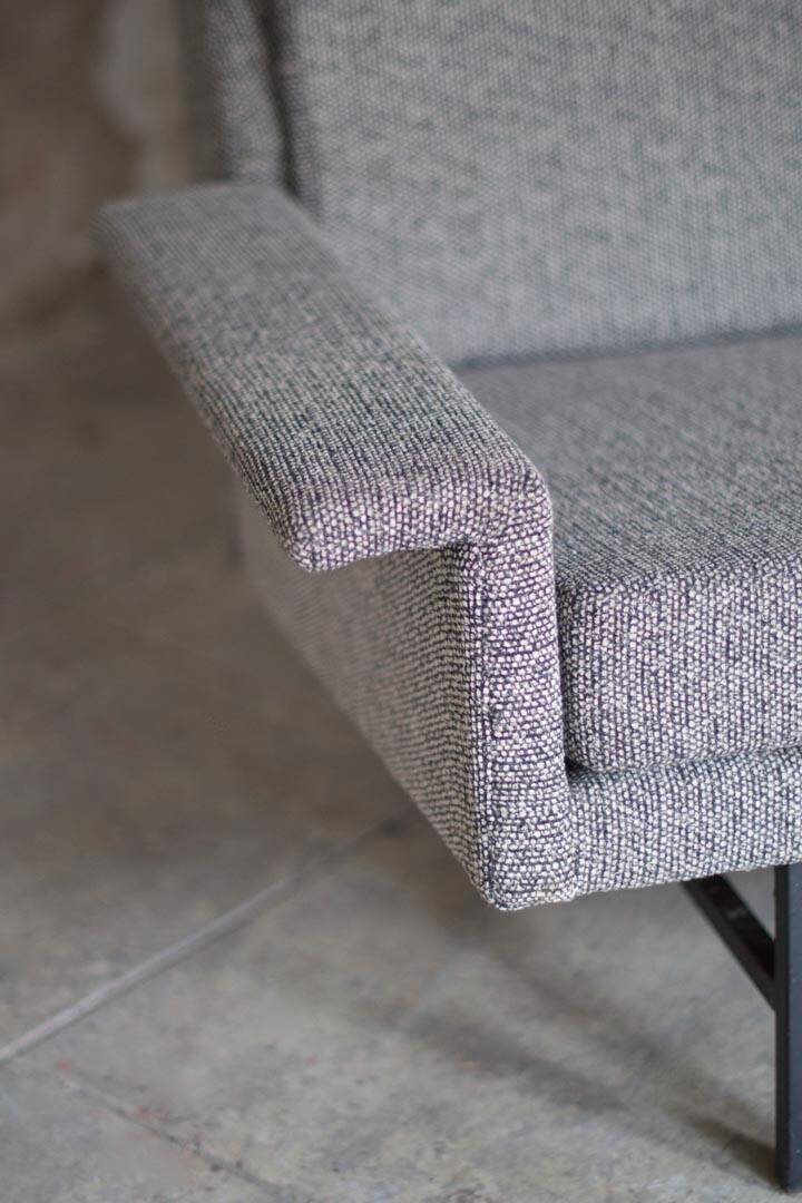 Convertible fabric sofa by Jean René Caillette edition Steiner 1961
