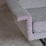 Convertible fabric sofa by Jean René Caillette edition Steiner 1961