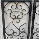 Set of 3 wrought iron grilles