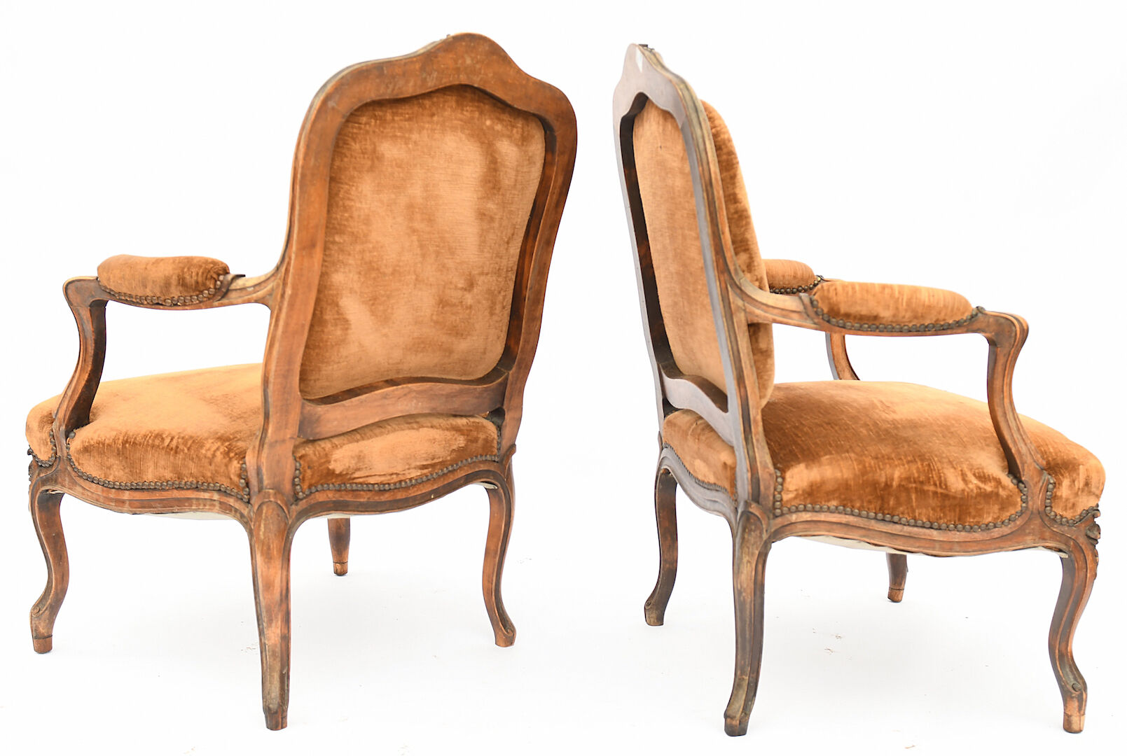 Pair of Louis XV style armchairs