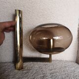 Sciolari smoked glass wall light 1970