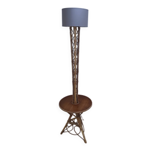 lampadaire rotin bambou