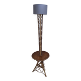 Lampadaire rotin bambou vintage années 50-60