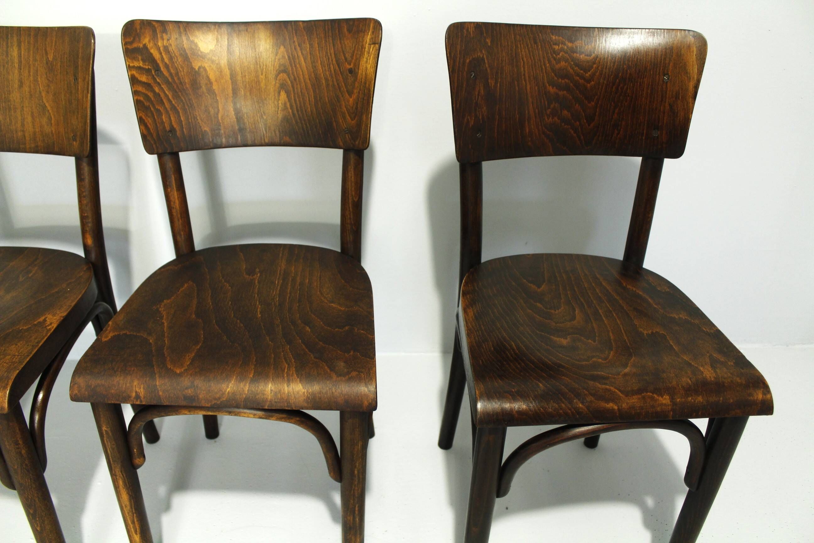 Pub Chairs from Thonet H-48, 1930s, Set of 6