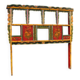 20th century lacquered and painted Chinese headboard