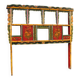 20th century lacquered and painted Chinese headboard