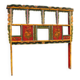 20th century lacquered and painted Chinese headboard