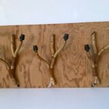 Rattan wall light trio