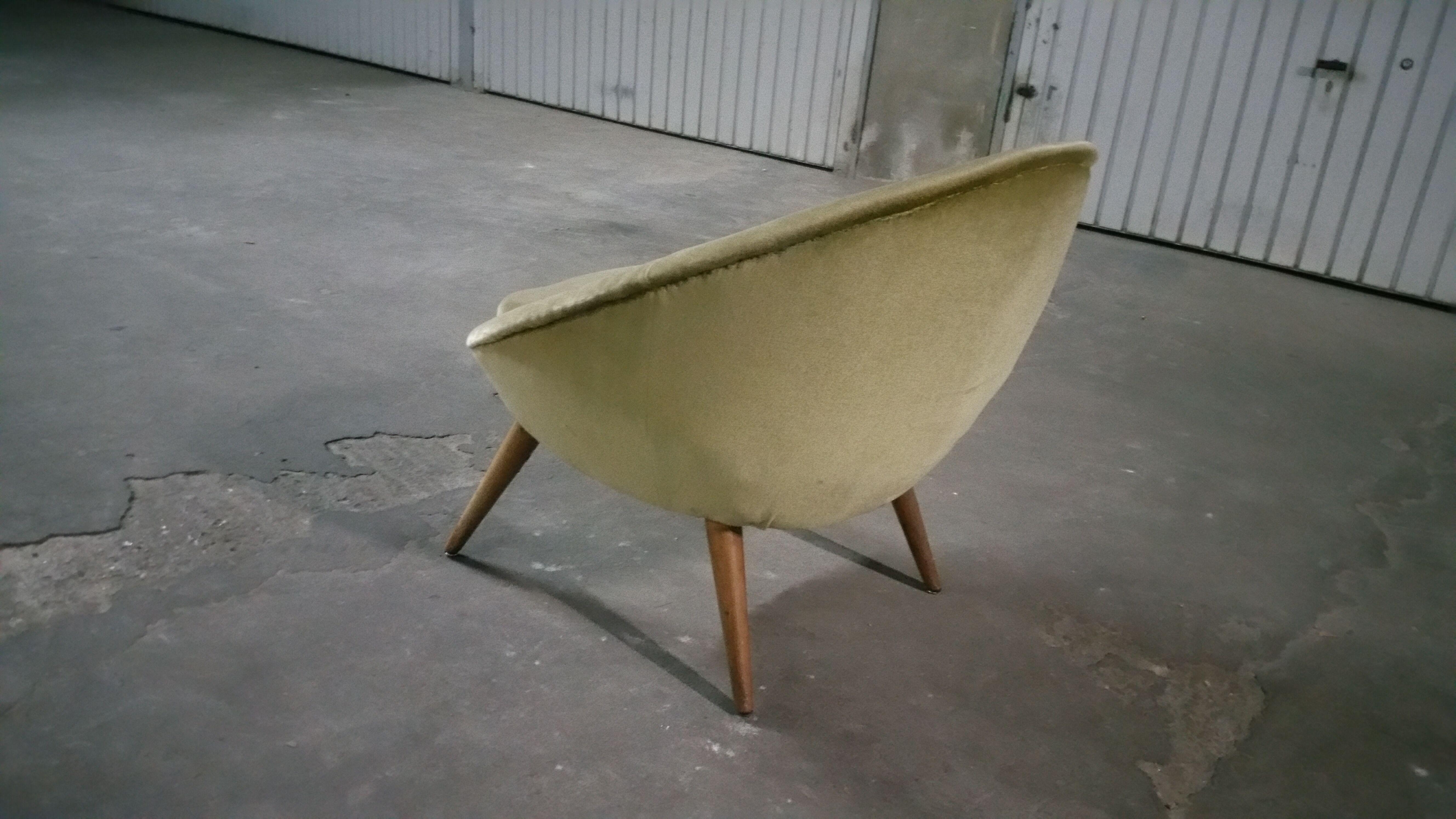 Fauteuil œuf  EGG années 50 style Jean Royere