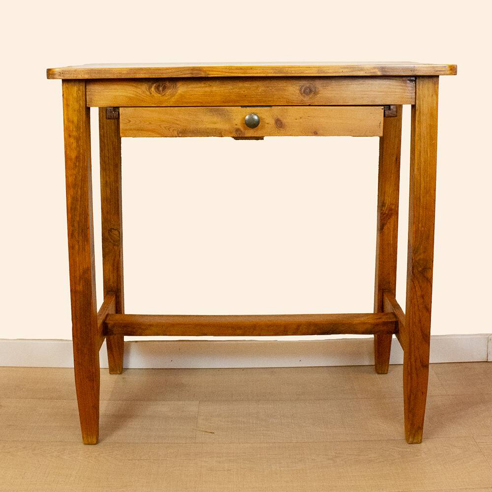 Small Wooden Kitchen Table, France, 1940s