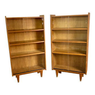 Pair of vintage showcases