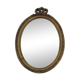 Louis XV-style gold oval mirror 50s - 29x20cm