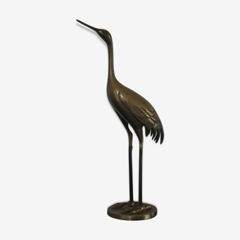 Vintage bronze statue wader