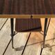 Console formica mocha feet compass metal casters