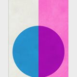 2 geometric art prints