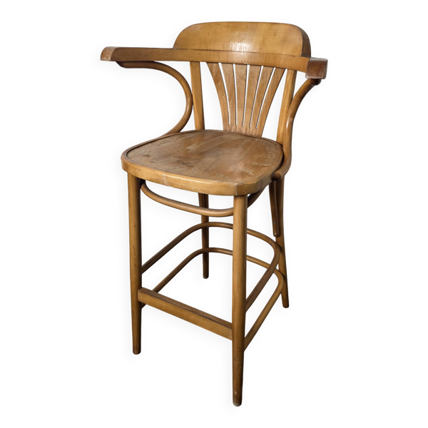 Tabouret de bistrot en bois courbé