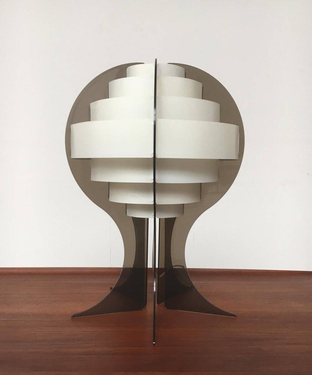 Mid-century Danish plastic table lamp by Flemming Brylle & Preben Jacobsen