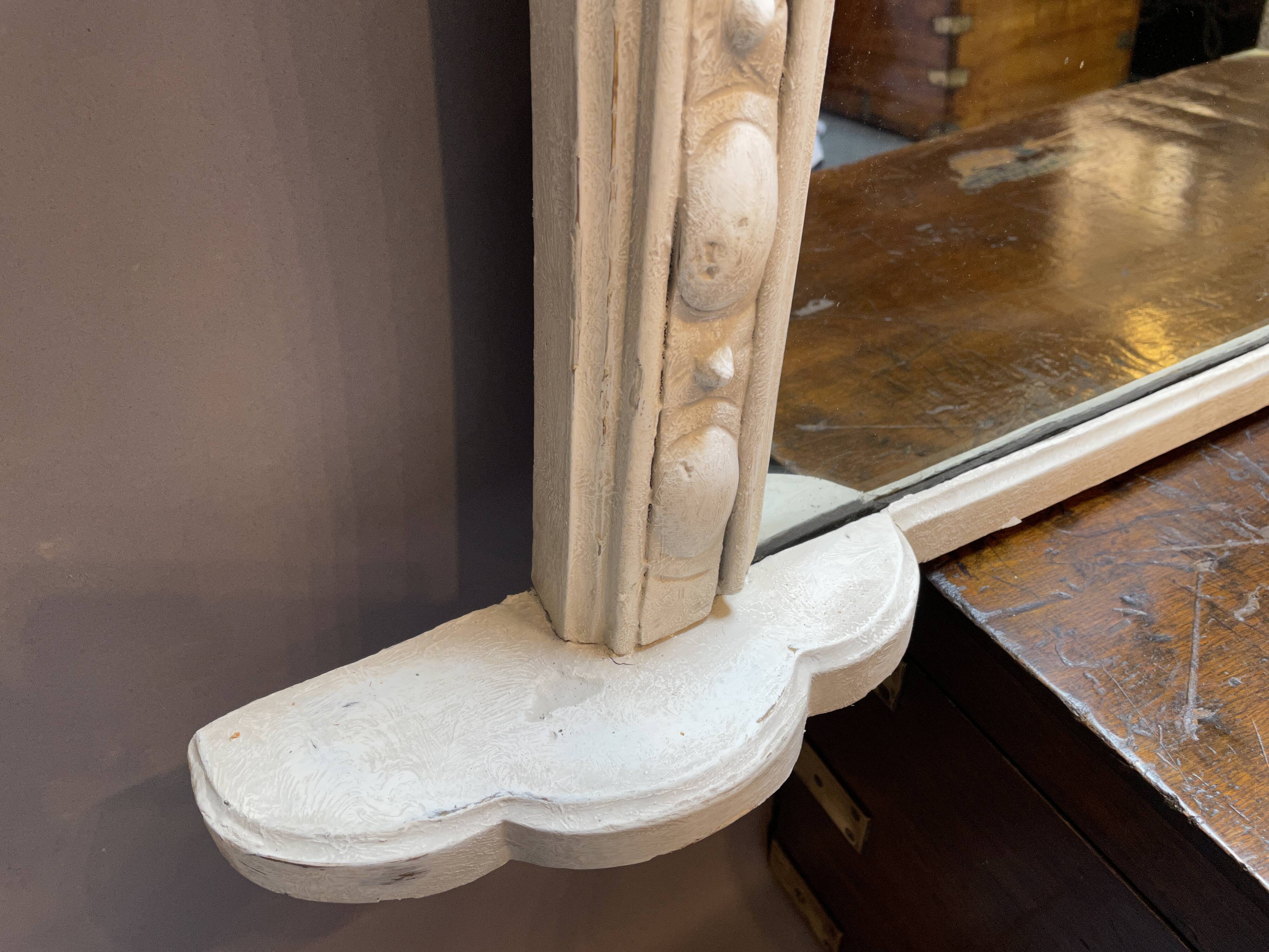Large C19th Painted Overmantle Mirror