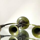Art Deco Swedish Grace  candleholder in Varnish Verdigris Brass