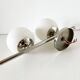 Chrome-plated metal wall light with opaline globes, 1970s