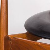 Office chair in elm and teak skai model ST 750 Arne Wahl Iversen 1960.